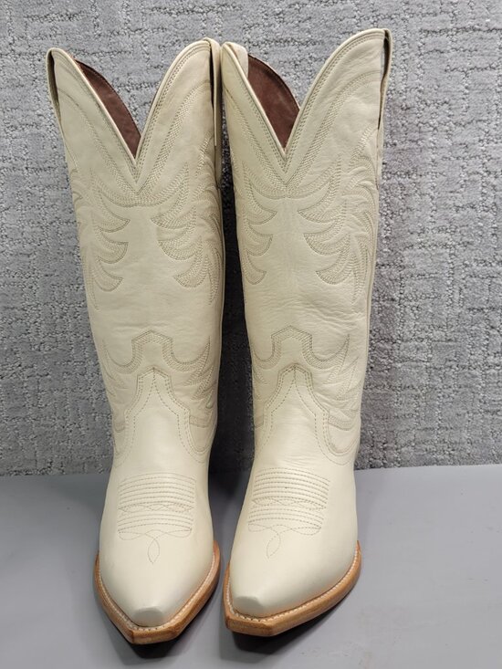 Shoes - Tecovas the Annie Women's Size US 7.5B Bone Cowhide Cowgirl Boots
